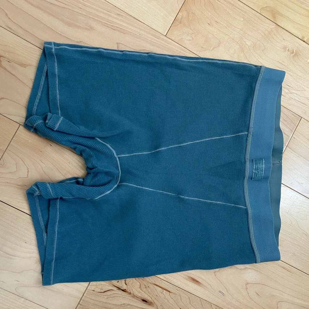 SKIMS cotton rib boxer shorts in teal